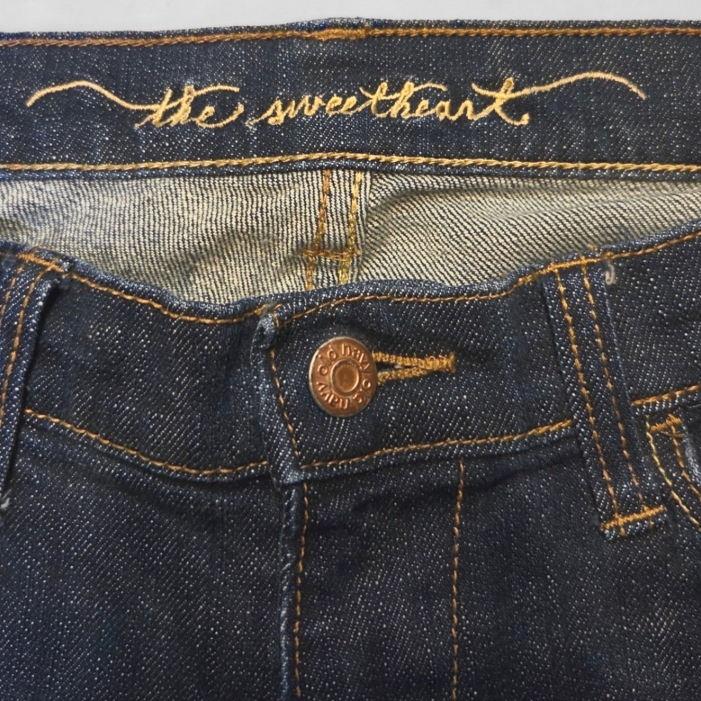 VTG Old Navy The Sweetheart Mid Rise Bootcut Jeans 4 Short Y2K Blue Denim Mint - Picture 6 of 6